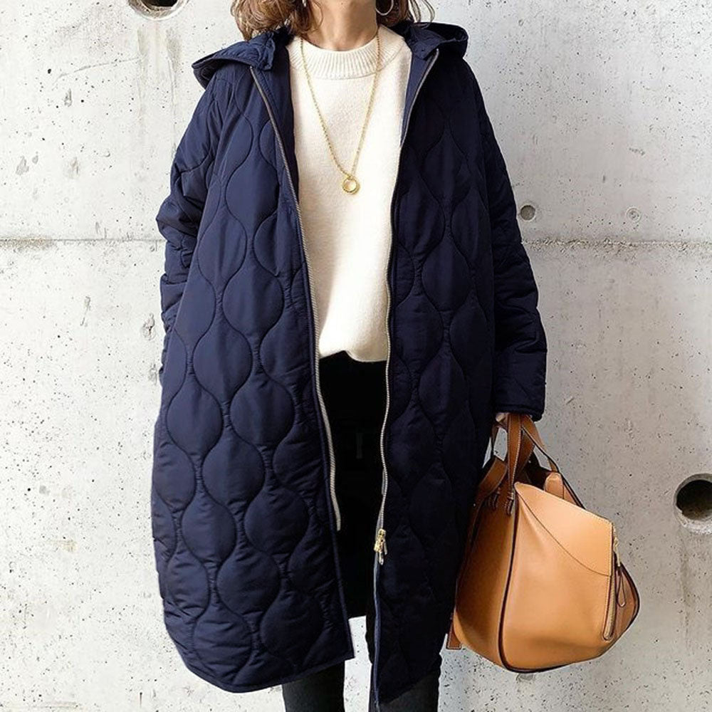Durable Hooded Women's Casual Mid-Length Coat – Non-Stretch, Perfect for All Seasons 2