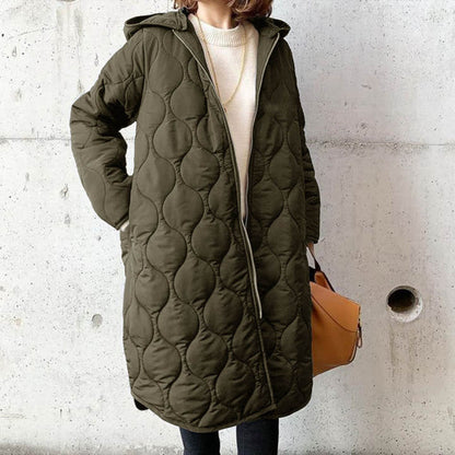 Durable Hooded Women's Casual Mid-Length Coat – Non-Stretch, Perfect for All Seasons 3