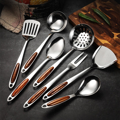 Edelstahl Küchenutensilien Set – 5-teiliges Küchenhelfer Set mit Ergonomischen Griffen für Profis 0