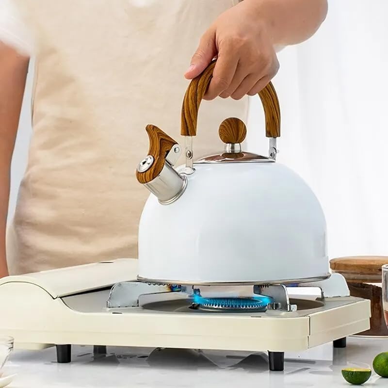 Edelstahl Teekessel 3L Flötenkessel Induktion Hitzebeständiger Griff für Alle Herdarten 1
