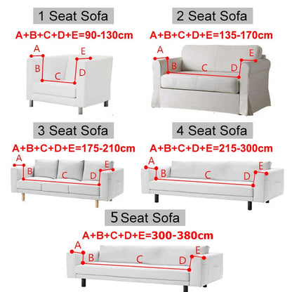 Elastischer Sofabezug aus Jacquard – Wasserabweisend, Rutschfest, Maschinenwaschbar für 1- bis 4-Sitzer Couch 3