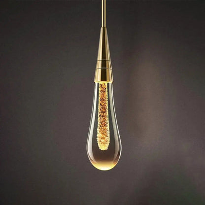 Elegant Wall Sconce Water-Drop Design Glass with Golden Accents 3