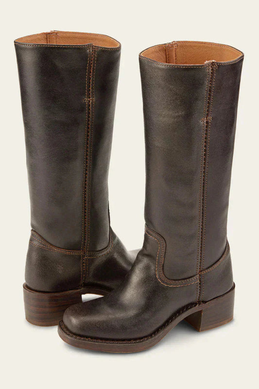 Elegante Damenstiefel aus Leder in Schwarz – Bequeme Passform für Stil und Komfort 0