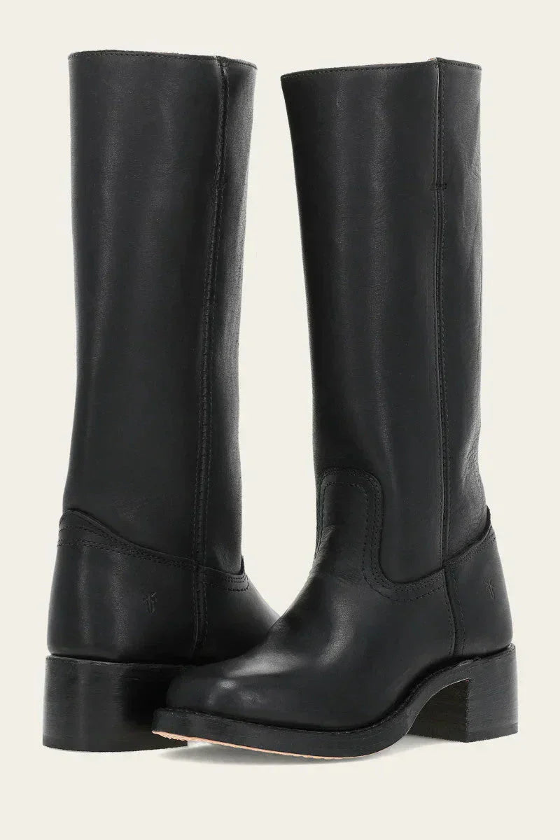Elegante Damenstiefel aus Leder in Schwarz – Bequeme Passform für Stil und Komfort 9