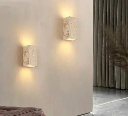Elegante Gelbe Stein Wandlampe mit LED-Technologie – Moderne Wandleuchte für Innenräume, Energieeffiziente Beleuchtung 4