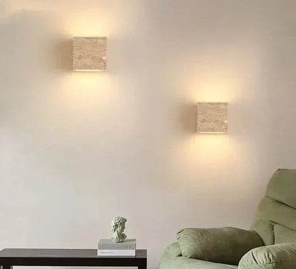 Elegante Gelbe Stein Wandlampe mit LED-Technologie – Moderne Wandleuchte für Innenräume, Energieeffiziente Beleuchtung 5