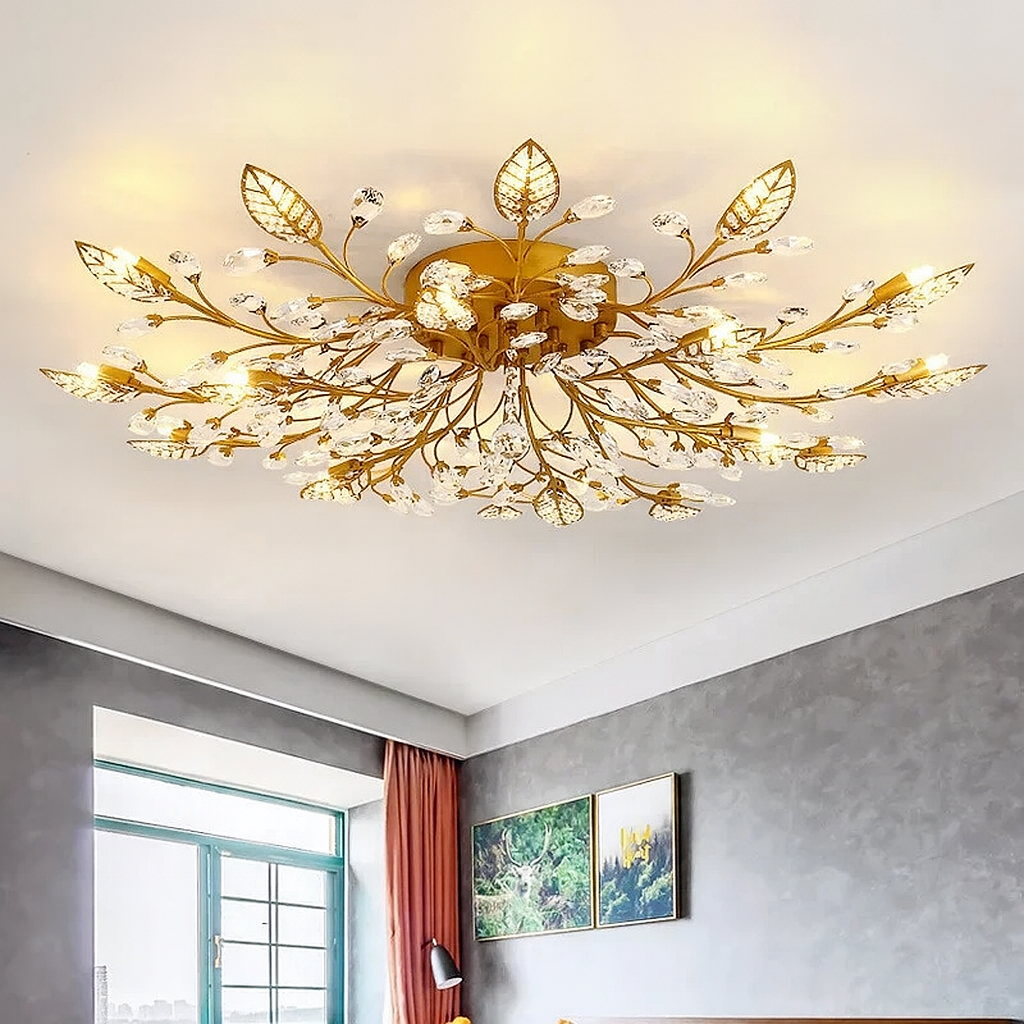 Elegante Luxus-Deckenleuchte aus Kristall 1