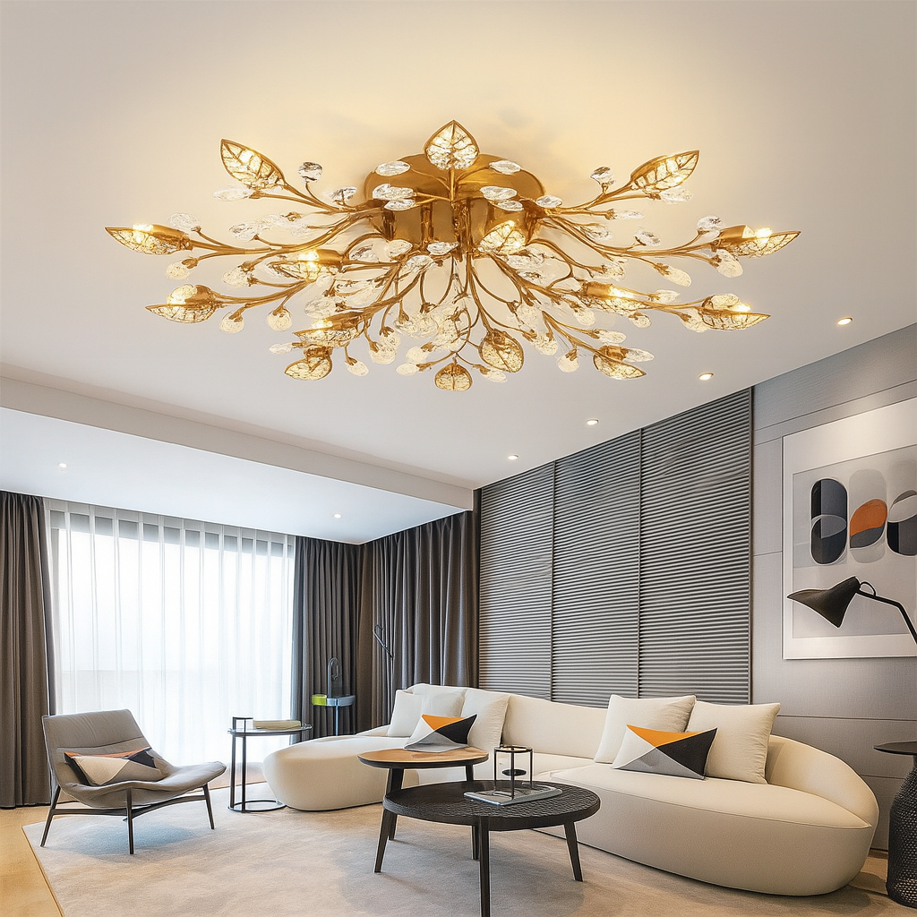 Elegante Luxus-Deckenleuchte aus Kristall 2
