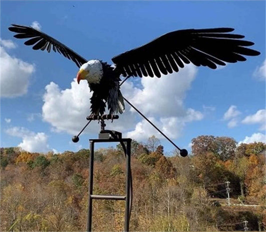 Elegante Windmühlenskulptur aus Metall für den Garten – Bewegliche Flügel, robuste, wetterbeständige Gartenkunst für die Außendekoration 0