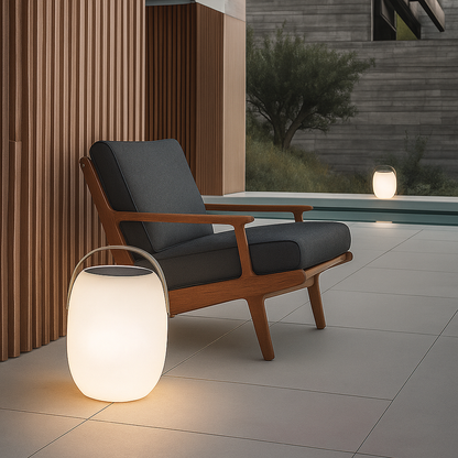 Elegante tragbare Solar-Terrassenlampe 3
