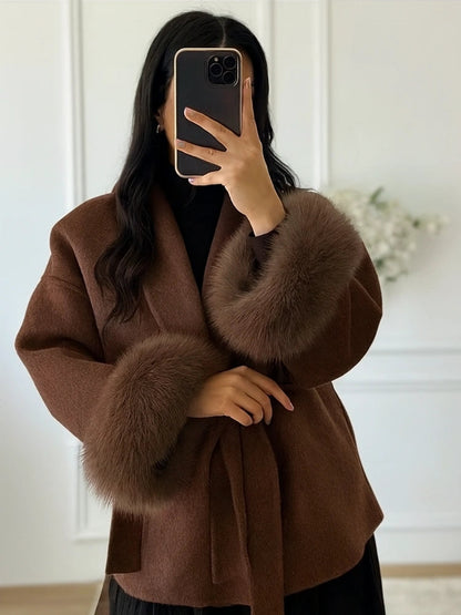 Eleganter Damenmantel mit Schnürung – Modischer und Bequemer Überwurf für Winter und Alltag 6