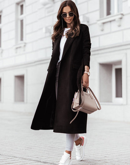 Women's Classic Trench Coat – Elegant With Belt for Autumn & Winter