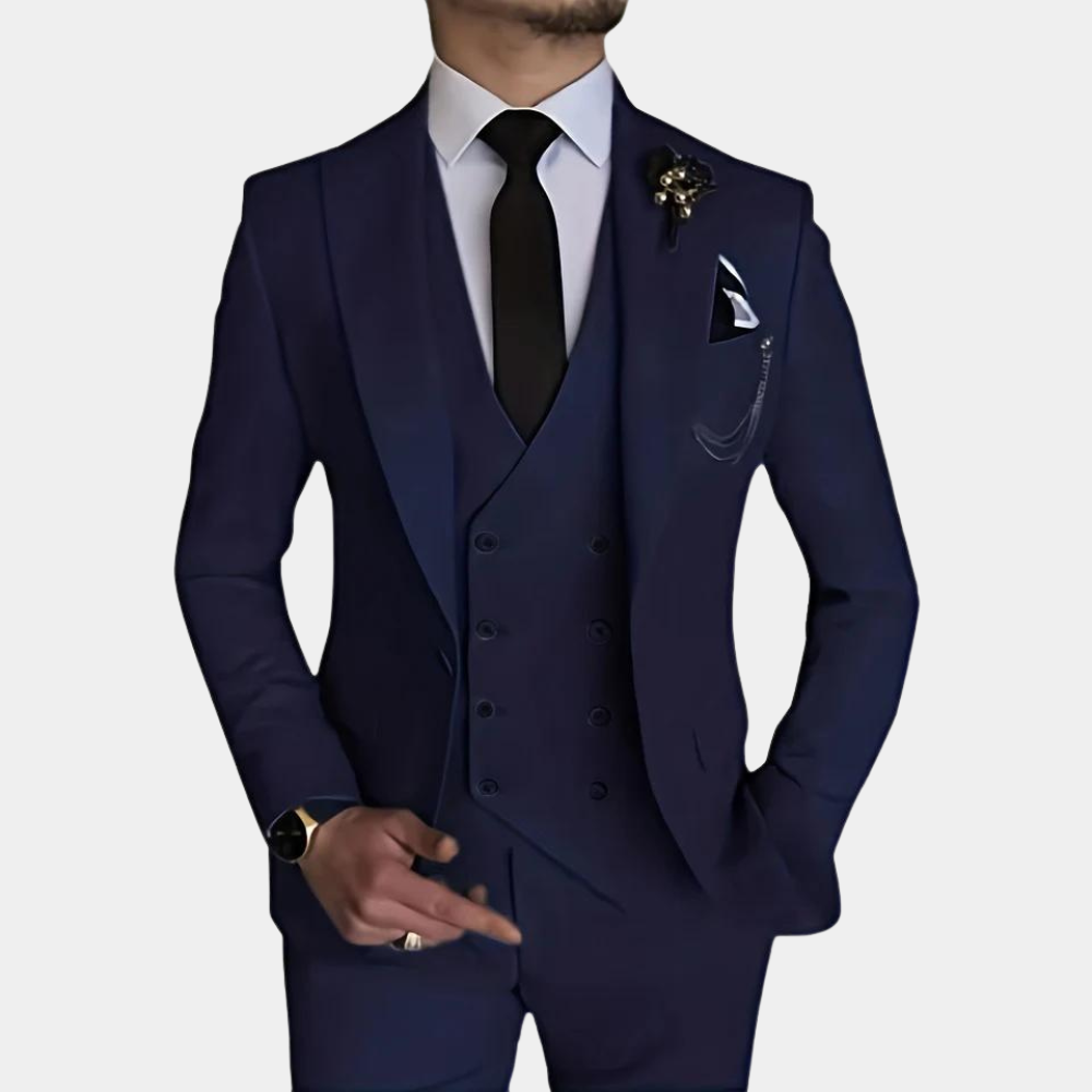 Eleganter dreiteiliger Herrenanzug für Hochzeiten und formelle Anlässe 5