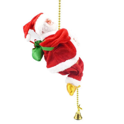 Elektrischer Weihnachtsmann Spielzeug Kletterleiter Musik PVC Weihnachtsdekoration 0