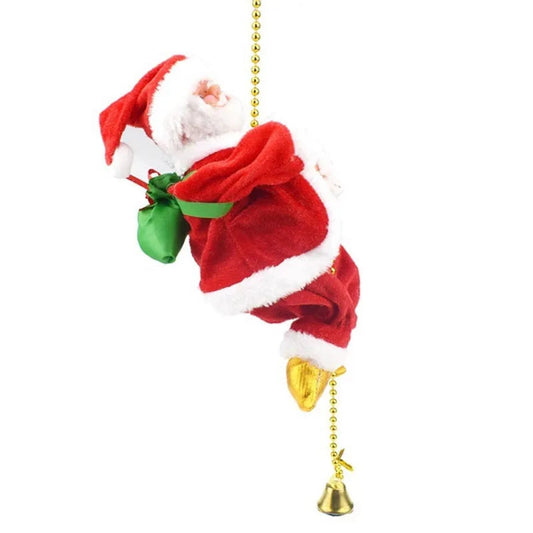 Elektrischer Weihnachtsmann Spielzeug Kletterleiter Musik PVC Weihnachtsdekoration 0