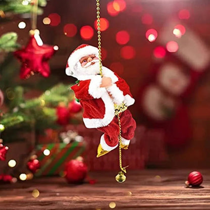Elektrischer Weihnachtsmann Spielzeug Kletterleiter Musik PVC Weihnachtsdekoration 1