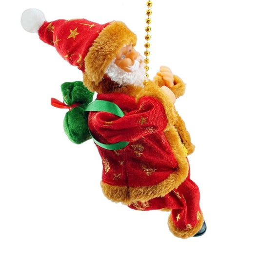 Elektrisches Weihnachtsmann Spielzeug Kletterleiter Interaktiv Kunststoff 30 cm 0