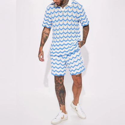 Herren Sommerset Polo Shorts Atmungsaktiv Trendy Gestrickt-5