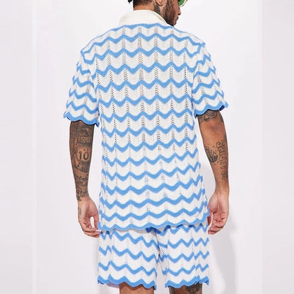 Herren Sommerset Polo Shorts Atmungsaktiv Trendy Gestrickt-6