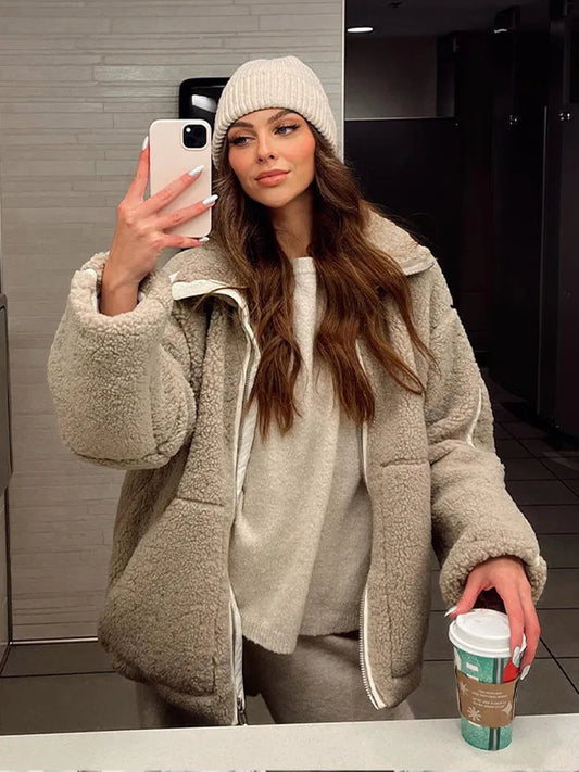 Emily | Gemütliche Oversized Fleecejacke für Frauen 0