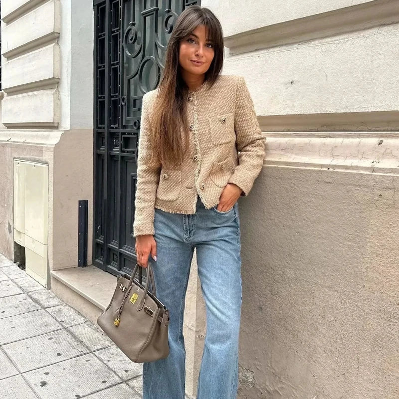 Emma | Elegante Gekürzte Damenjacke für Herbst und Winter 1