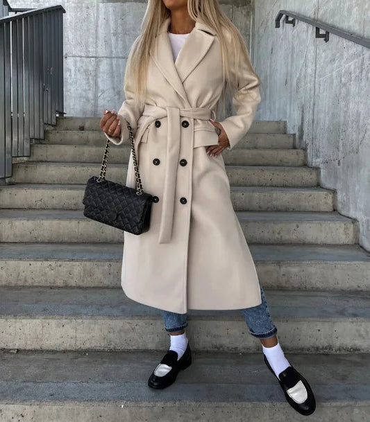 Emma | Eleganter Langer Wintermantel für Damen 0