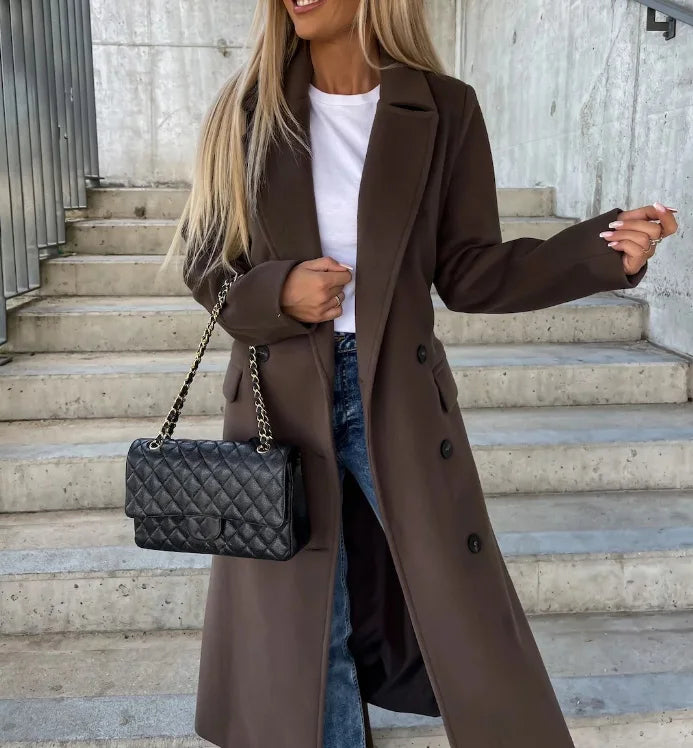 Emma | Eleganter Langer Wintermantel für Damen 1