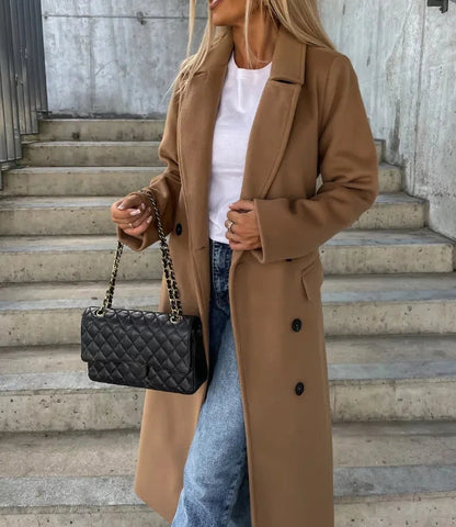 Emma | Eleganter Langer Wintermantel für Damen 4