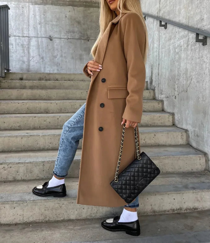 Emma | Eleganter Langer Wintermantel für Damen 5