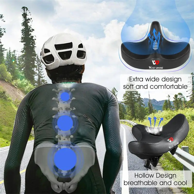 Ergonomischer Fahrradsitz mit dicker Polsterung – Bequemster Fahrradsitz für Mountainbikes und Rennräder, atmungsaktives Design 2