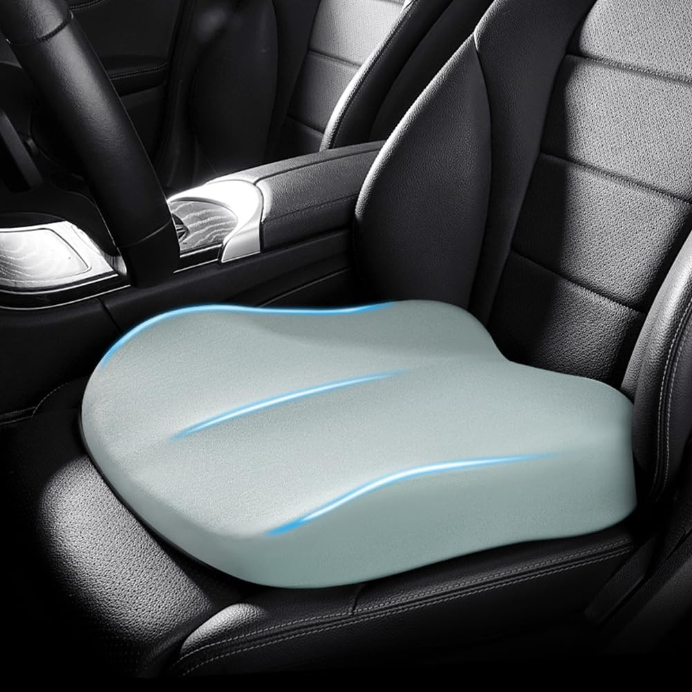 Ergonomisches Autositzkissen mit Gedächtnisschaum für besseren Komfort und Sichtfeld, 43 x 43 cm, Polyester 11