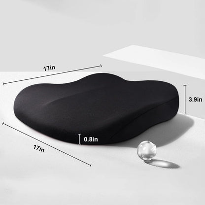 Ergonomisches Autositzkissen mit Gedächtnisschaum für besseren Komfort und Sichtfeld, 43 x 43 cm, Polyester 5