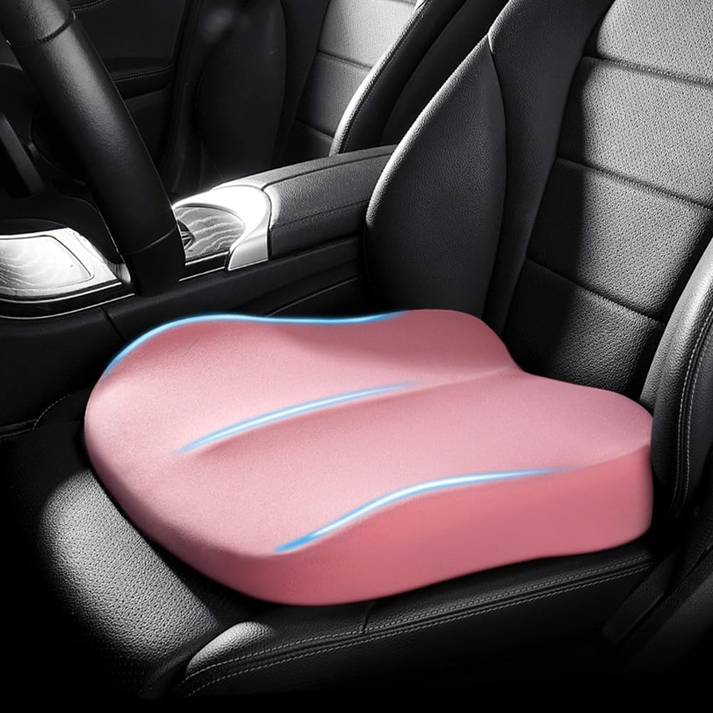 Ergonomisches Autositzkissen mit Gedächtnisschaum für besseren Komfort und Sichtfeld, 43 x 43 cm, Polyester 9