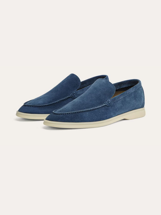 Ethan | Elegante Atmungsaktive Suede Loafers In Intens Blau 0