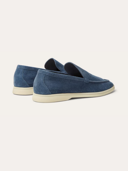 Ethan | Elegante Atmungsaktive Suede Loafers In Intens Blau 2