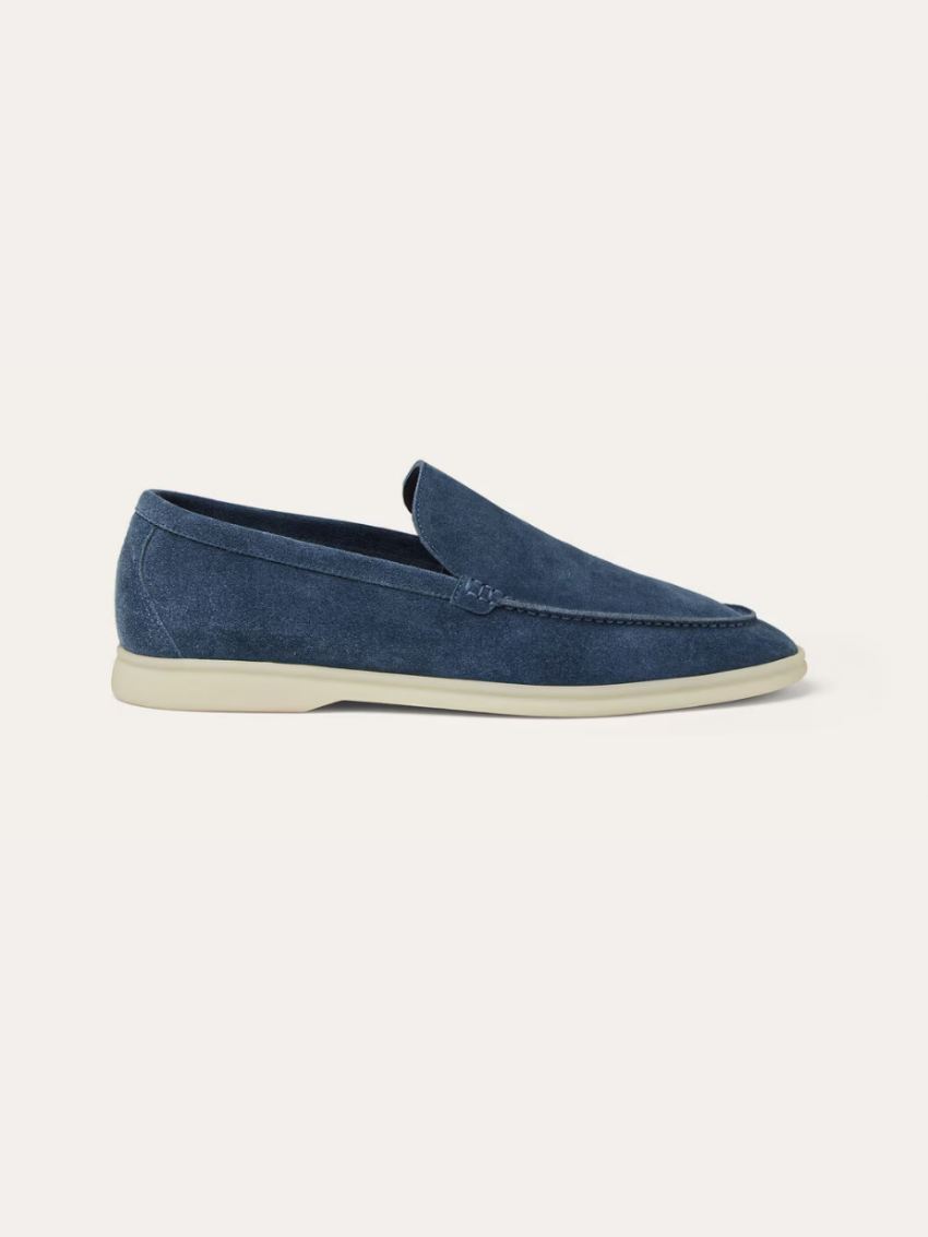 Ethan | Elegante Atmungsaktive Suede Loafers In Intens Blau 3
