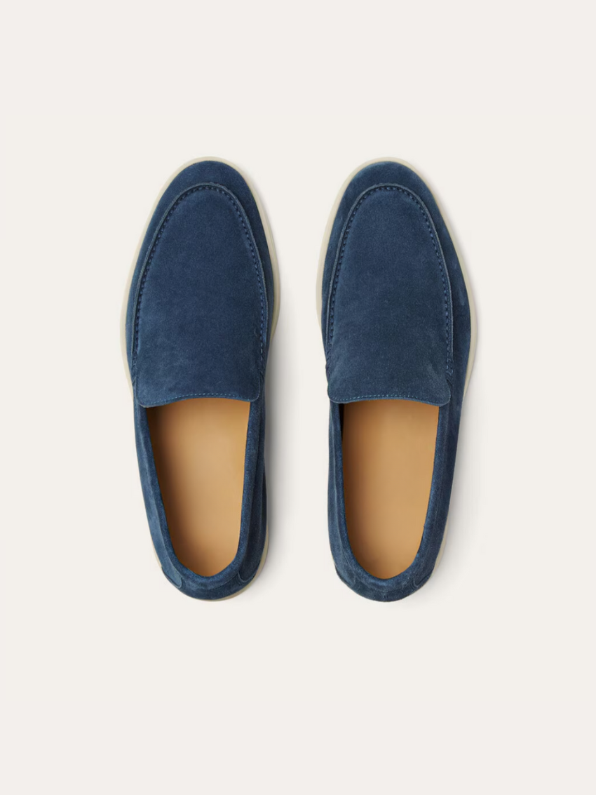 Ethan | Elegante Atmungsaktive Suede Loafers In Intens Blau 4