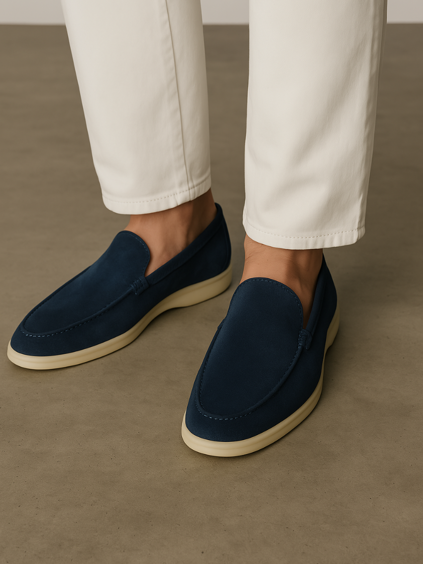 Ethan | Elegante Atmungsaktive Suede Loafers In Intens Blau 5
