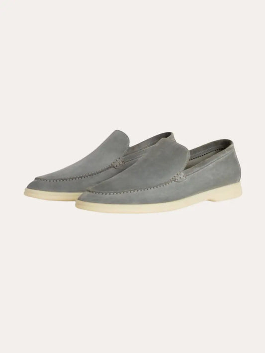 Ethan | Elegante Atmungsaktive Suede Loafers in Dunkelgrau 0