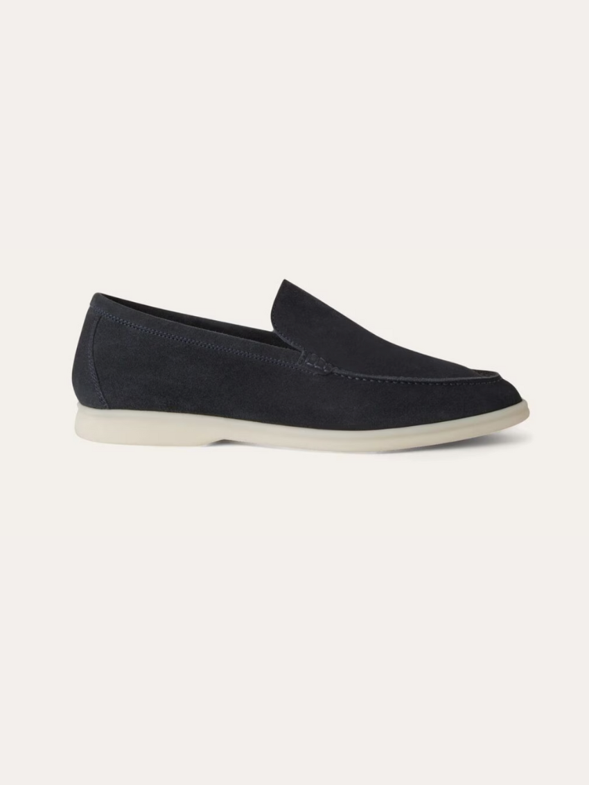 Ethan | Elegante Atmungsaktive Suede Loafers in Marineblau 3