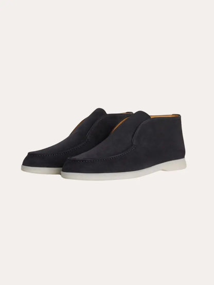 Ethan | Elegante Navy Blau Suède City Loafers 0