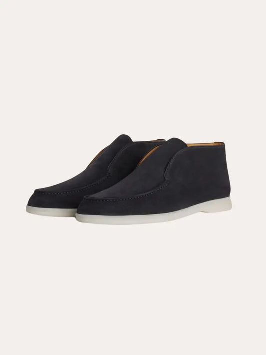 Ethan | Elegante Navy Blau Suède City Loafers 0