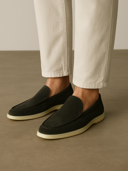 Ethan | Elegante Schwarze Wildleder Loafers Für Herren 1