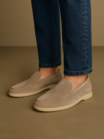Ethan | Stilvolle Atmungsaktive Suede Loafers in Beige 1