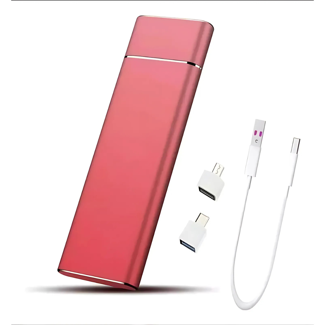 Externe Festplatte 2TB Tragbar Aluminium Gehäuse Hohe Geschwindigkeit USB 3.0 7