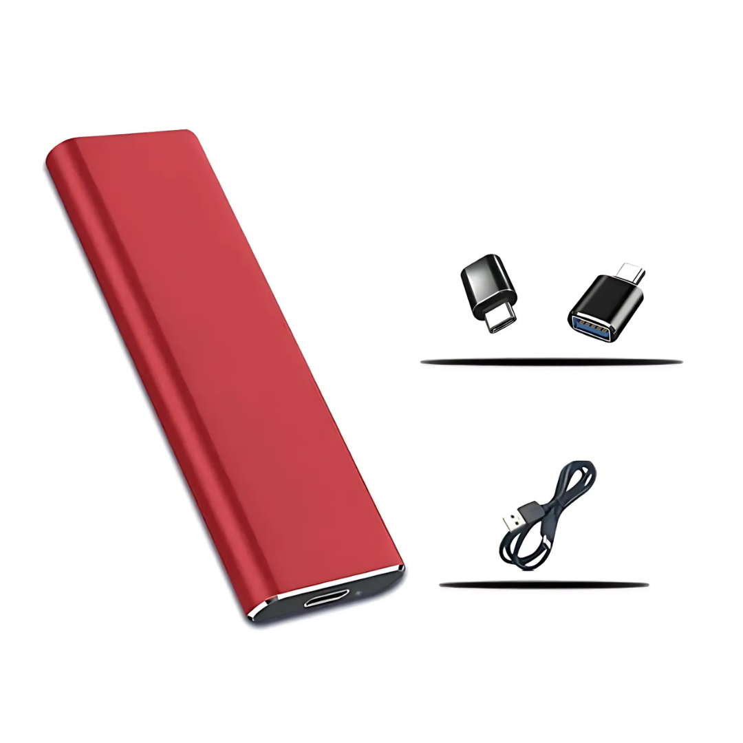 Externe SSD Festplatte 4TB USB 3.1 Typ-C Ultra Dünn Metall Portabel Speicher 4