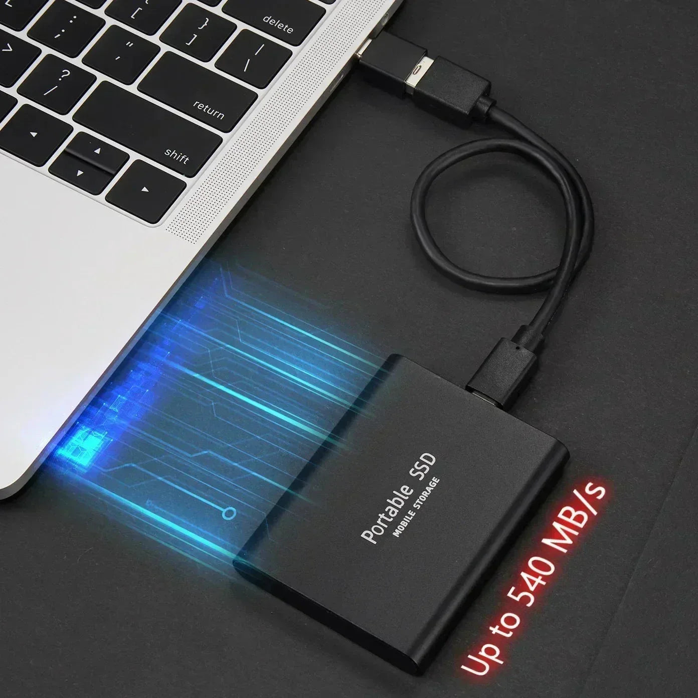 Externe SSD Festplatte Kompakt Hochgeschwindigkeit Tragbar 256GB bis 2TB 1