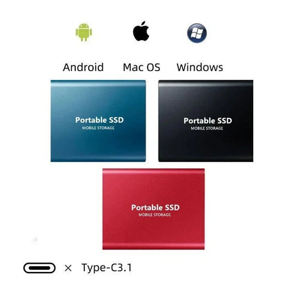 Externe SSD Festplatte Kompakt Hochgeschwindigkeit Tragbar 256GB bis 2TB 2