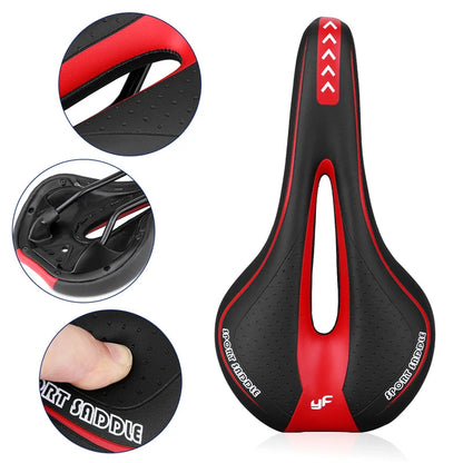 Extra Weicher Gel Fahrradsattel – Ergonomisches Hohldesign für MTB und Straßenradfahren, Rutschfeste Oberfläche, 27,5 x 15 cm 2