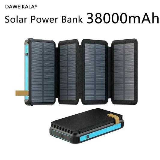 Faltbare Solar Powerbank 10000 mAh Wasserdicht für Outdoor Aktivitäten 1